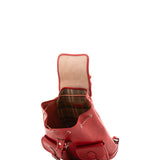 Zaino in vera pelle unisex Made in Italy 4030-ROSSO Alessia Firenze