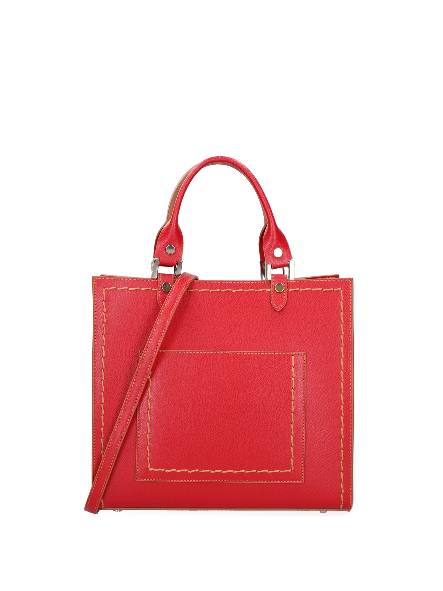 Borsa a mano da donna 100% vera pelle 07262-P 614 ROSSO FERRARI Roberta Rossi