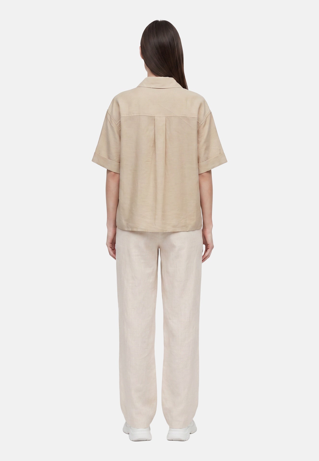 Blusa in 86 Lyocell 14 Poliestere Beige