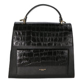 Borsa a mano da donna Made in Italy Vera pelle MYB-7034-SS-D28 NERO BLACK My Best Bag