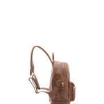 Zaino unisex in vera pelle 100% cotone 4460-TESTA DI MORO Alessia Firenze