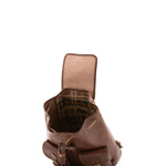 Zaino in vera pelle unisex Made in Italy 4030-TESTA DI MORO Alessia Firenze