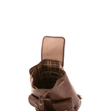 Zaino in vera pelle unisex Made in Italy 4030-TESTA DI MORO Alessia Firenze