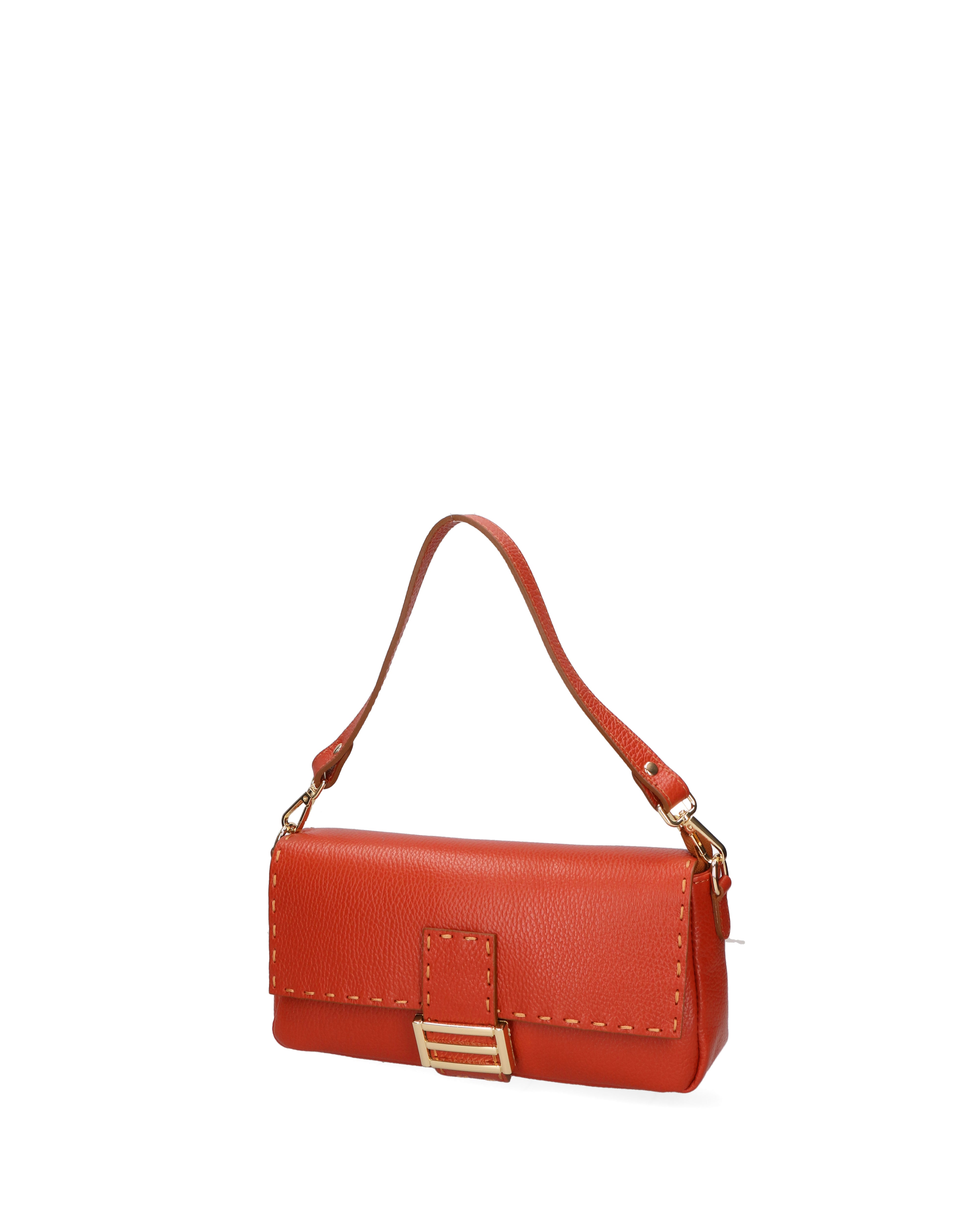 Wally Borsa a spalla da donna Vera pelle 06869-D61 MATTONE Gave Lux