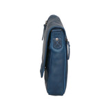 Borsa a tracolla da uomo 100% vera pelle HILB-3069S-BLU Hill Burry