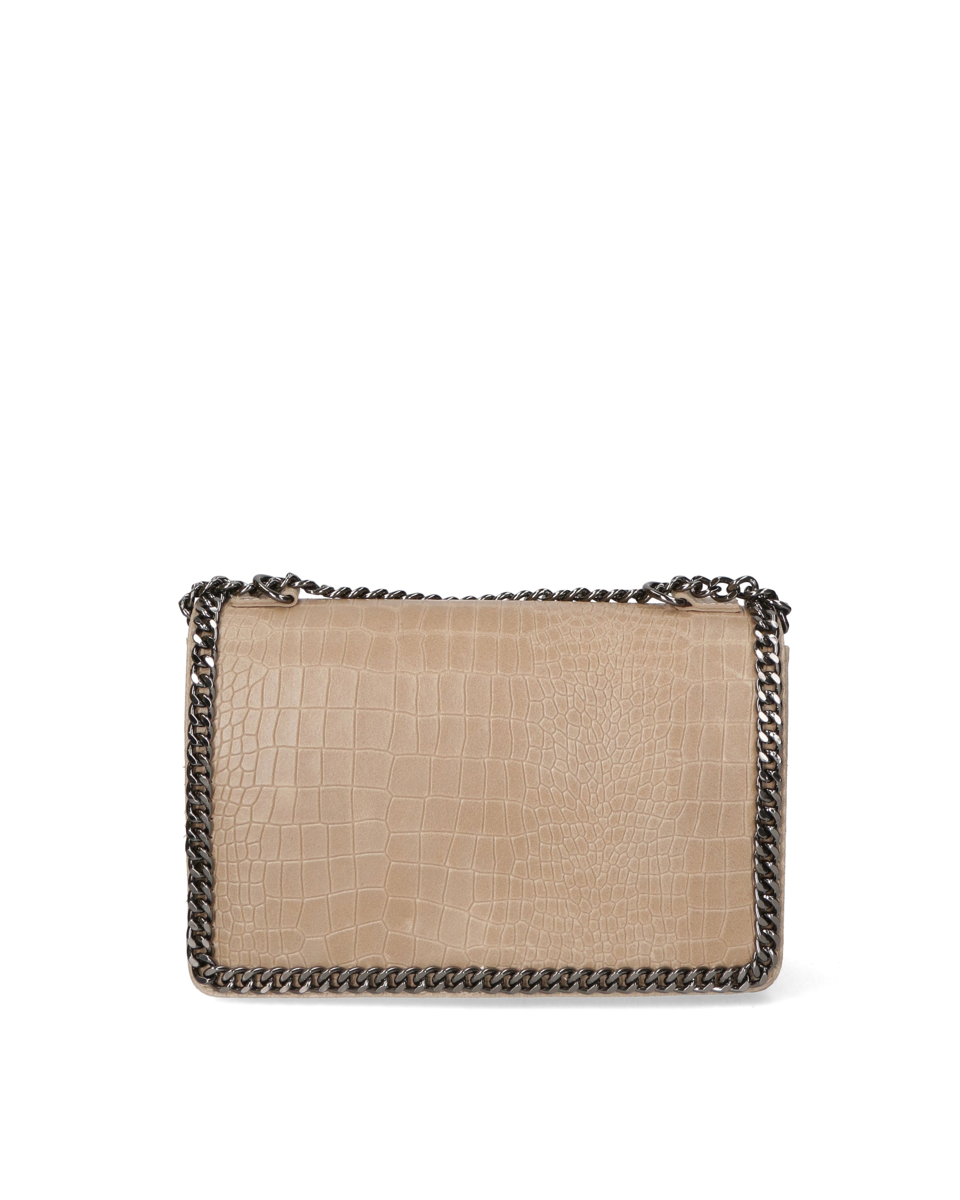 Crystalline Borsa a tracolla da donna Vera pelle 80066-TAUPE Gave Lux