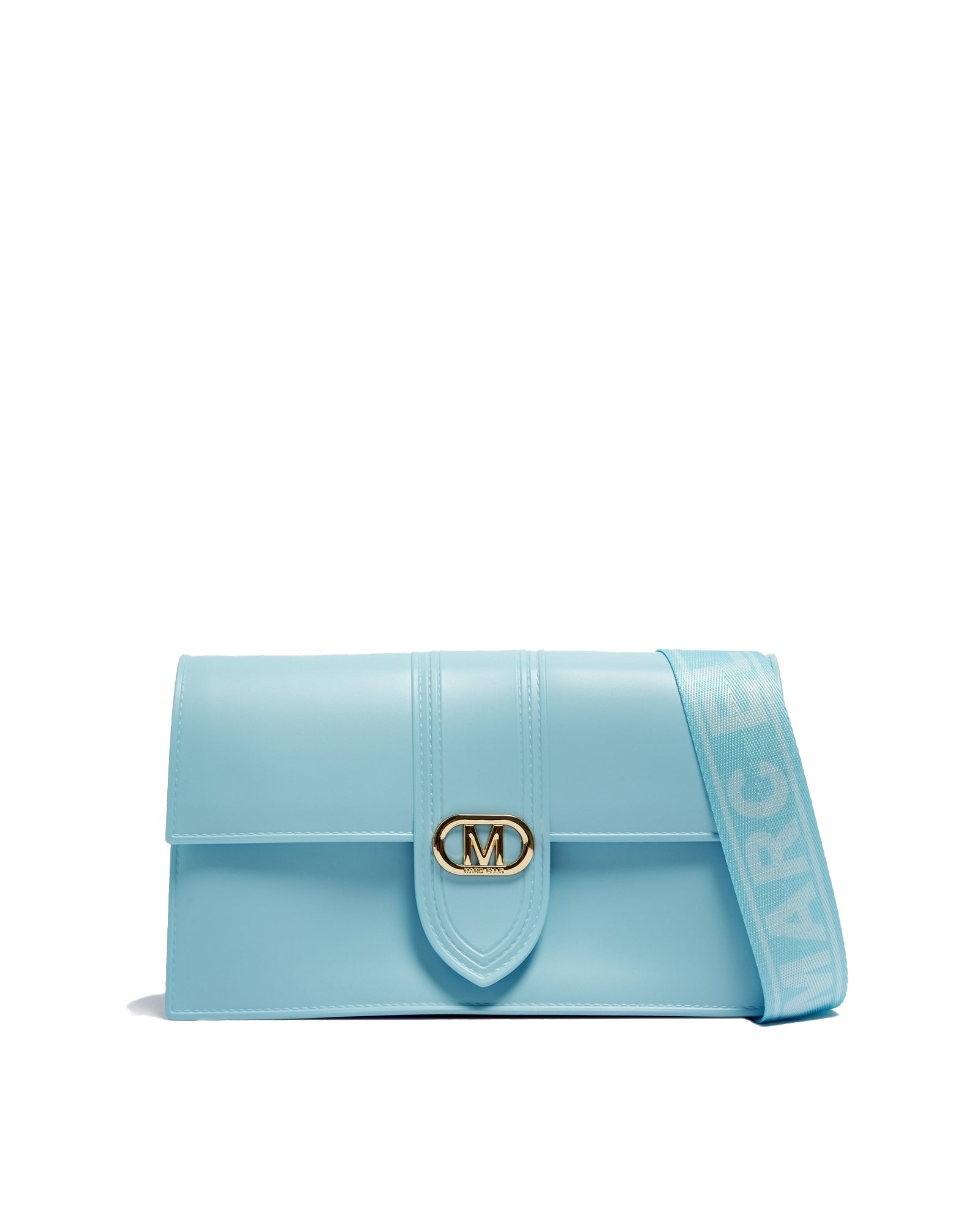 Borsa a mano da donna 100% Pvc FLAT ROOD S-AQUA + LIGHT GOLD Marc Ellis