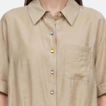 Blusa in 86 Lyocell 14 Poliestere Beige