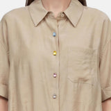 Blusa in 86 Lyocell 14 Poliestere Beige