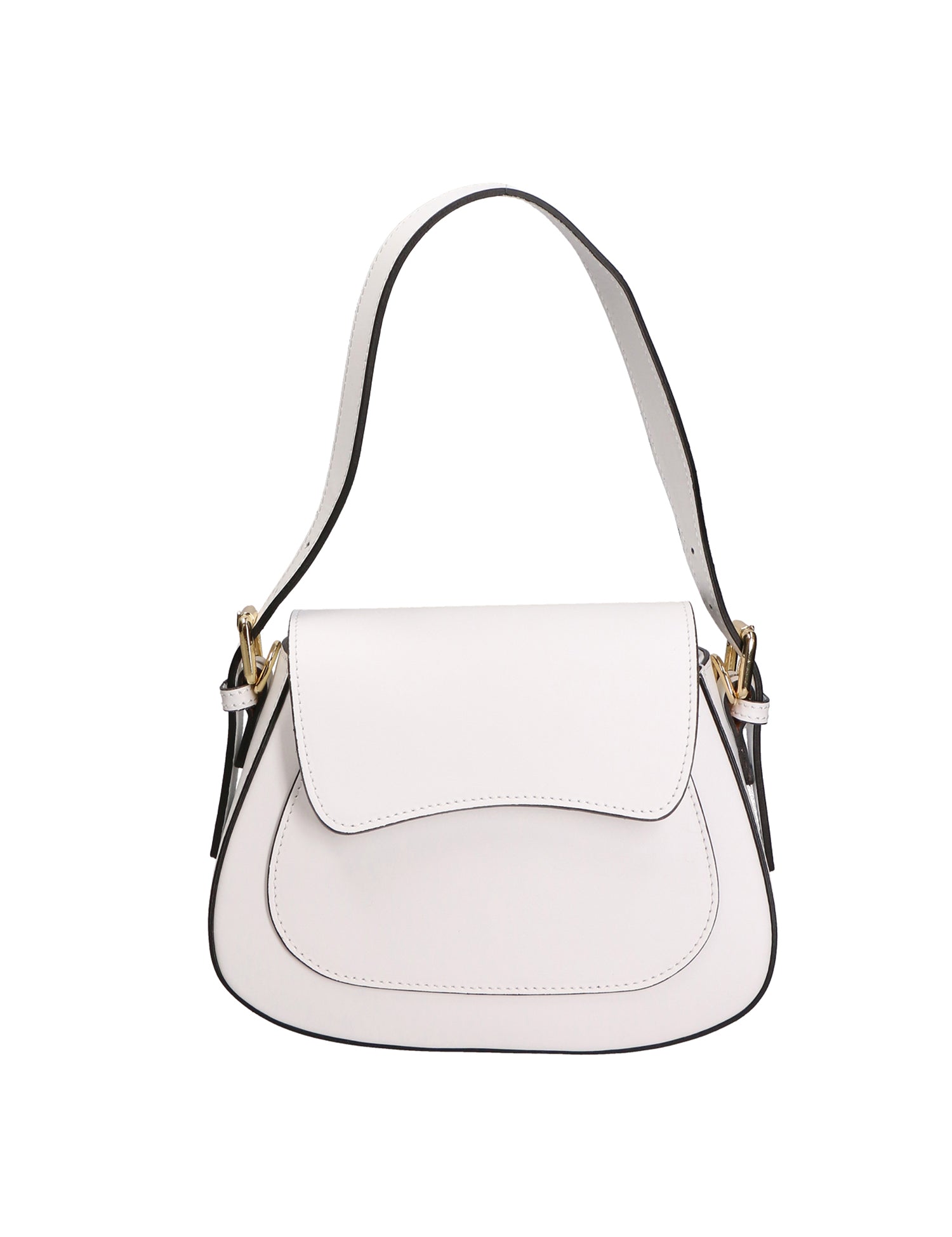Giulia Borsa a spalla da donna Vera pelle 05958-L101 BIANCO Gave Lux