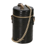 Borsa a spalla da donna Vera pelle coccodrillo MYB-7023-SS-C28 NERO My Best Bag