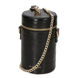 Borsa a spalla da donna Vera pelle coccodrillo MYB-7023-SS-C28 NERO My Best Bag