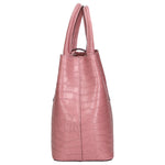 Letizia Borsa a mano da donna Pelle stampata croco 06542-ROSA ANTICO Gave Lux