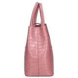 Letizia Borsa a mano da donna Pelle stampata croco 06542-ROSA ANTICO Gave Lux