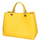 Azurite Borsa a mano da donna 100% pelle 06105-D64 GIALLO YELLOW Gave Lux