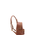 Zaino unisex in vera pelle 100% cotone 4460-MARRONE Alessia Firenze