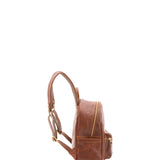 Zaino unisex in vera pelle 100% cotone 4460-MARRONE Alessia Firenze