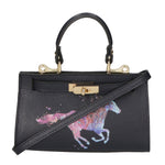Noel Borsa a mano da donna Vera pelle 04265-D26 BLU SCURO DARK BLUE Gave Lux