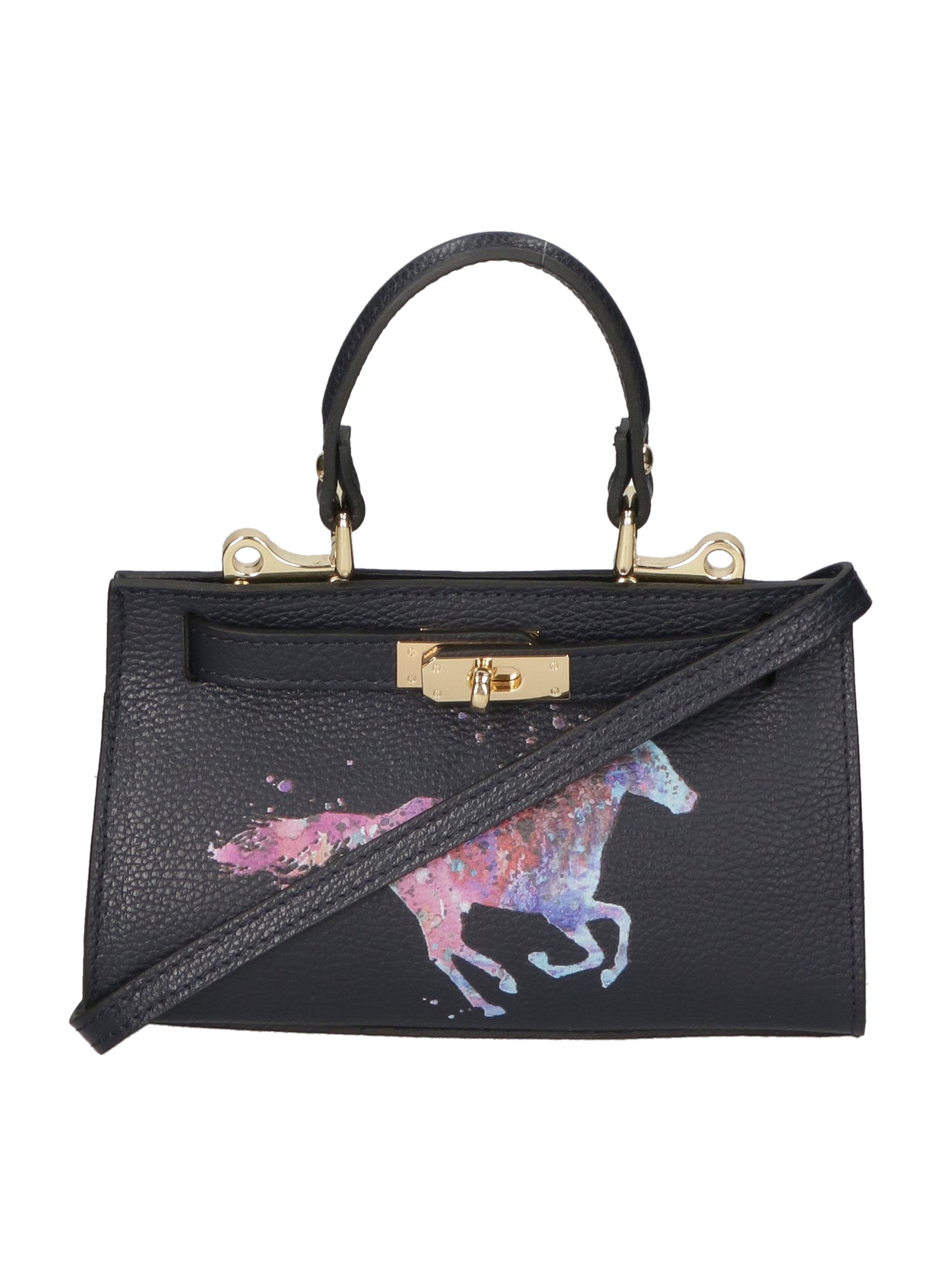 Noel Borsa a mano da donna Vera pelle 04265-D26 BLU SCURO DARK BLUE Gave Lux