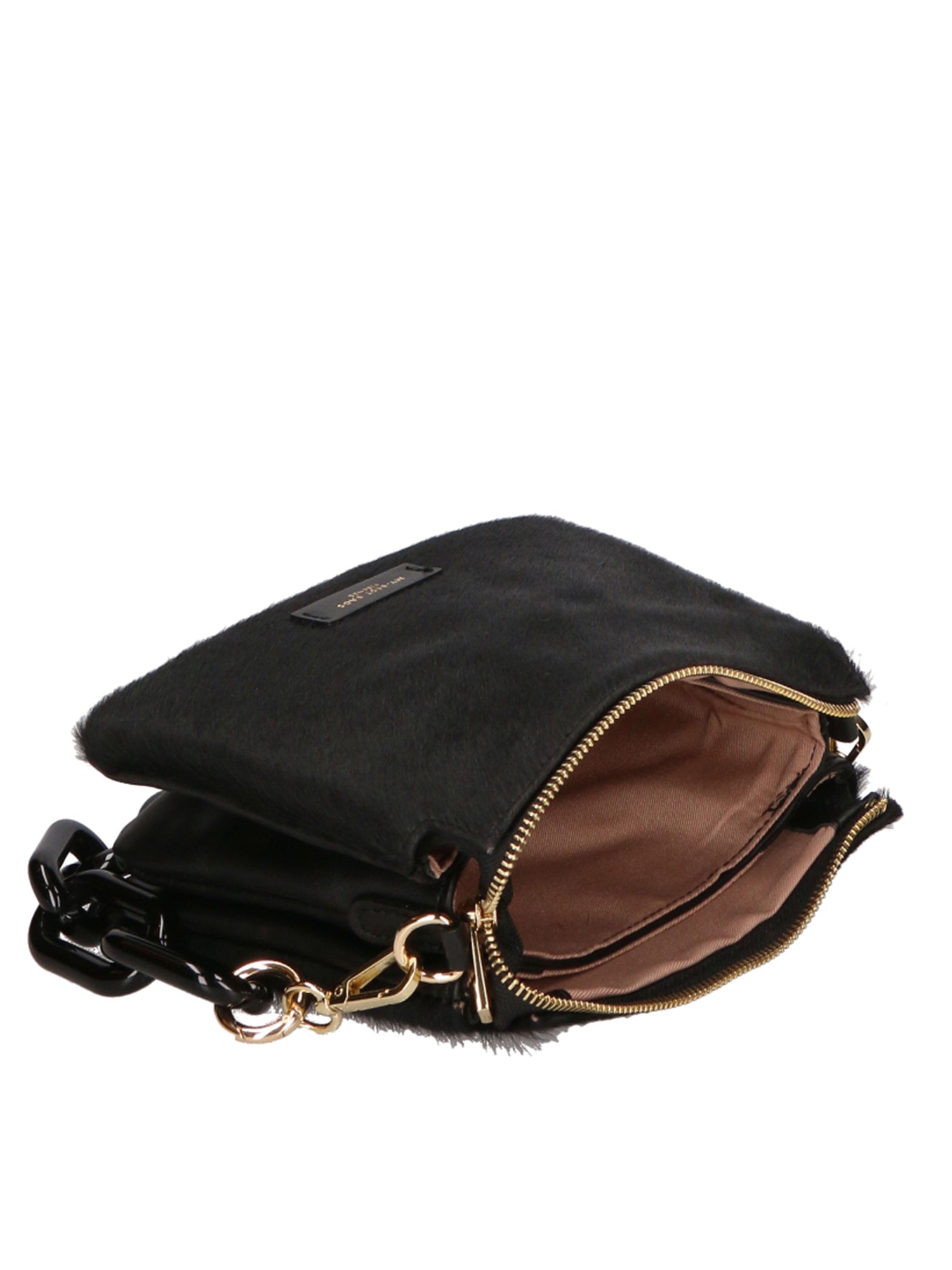 Borsa a spalla da donna Vera pelle di cavallino MYB-8021-FW-NERO My Best Bag