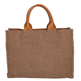 Allison Borsa a spalla da donna Paglia e pelle 05117-25 S17 CUOIO SCURO Gave Lux