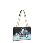 Nevada Borsa a spalla da donna 100% poliuretano B16852-NERO Braccialini