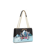 Nevada Borsa a spalla da donna 100% poliuretano B16852-NERO Braccialini