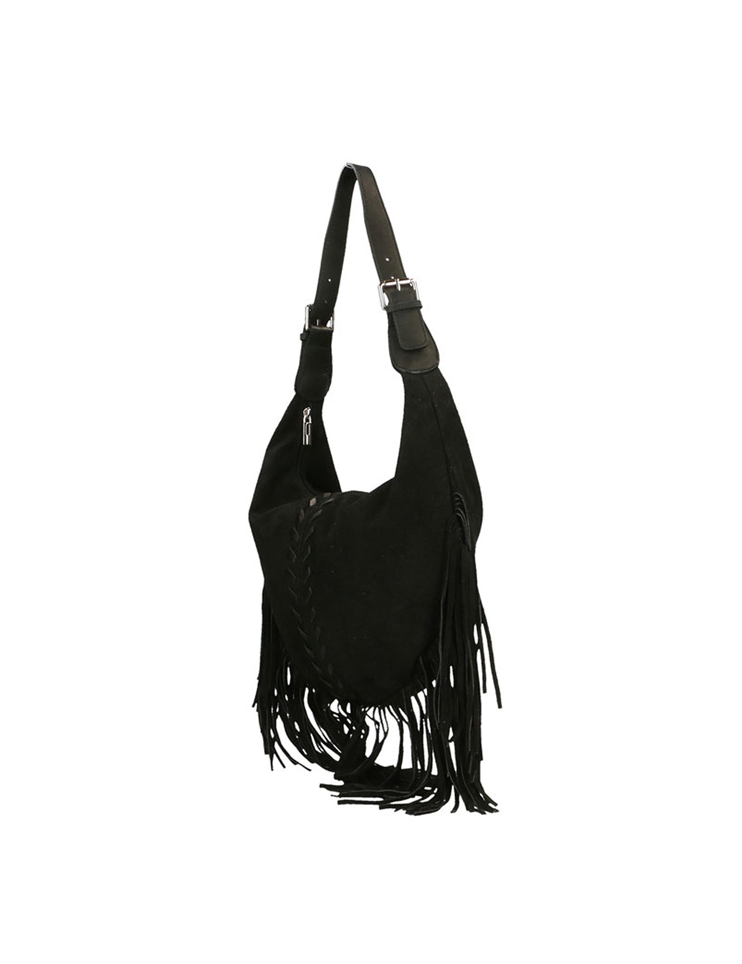 Zefira Borsa a spalla da donna Pelle Scamosciata 8630-NERO BLACK Gave Lux