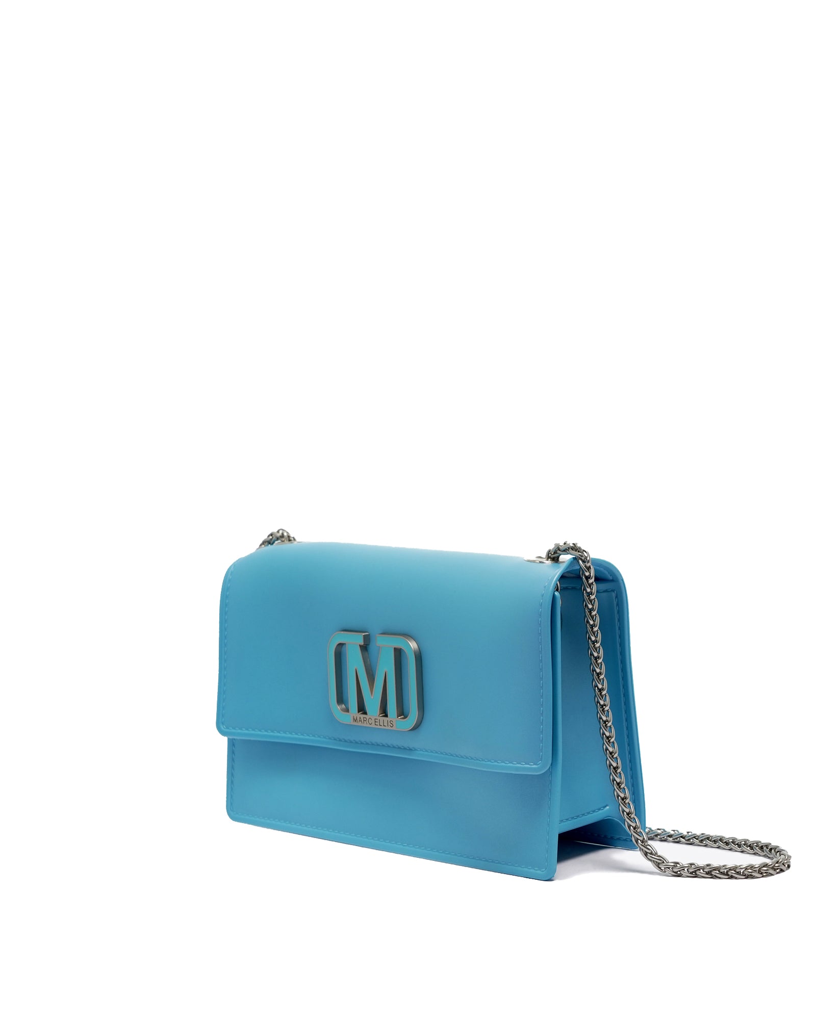 Borsa a mano da donna 100% Pvc FLAT SUPERMEE M-NORSE BLUE Marc Ellis