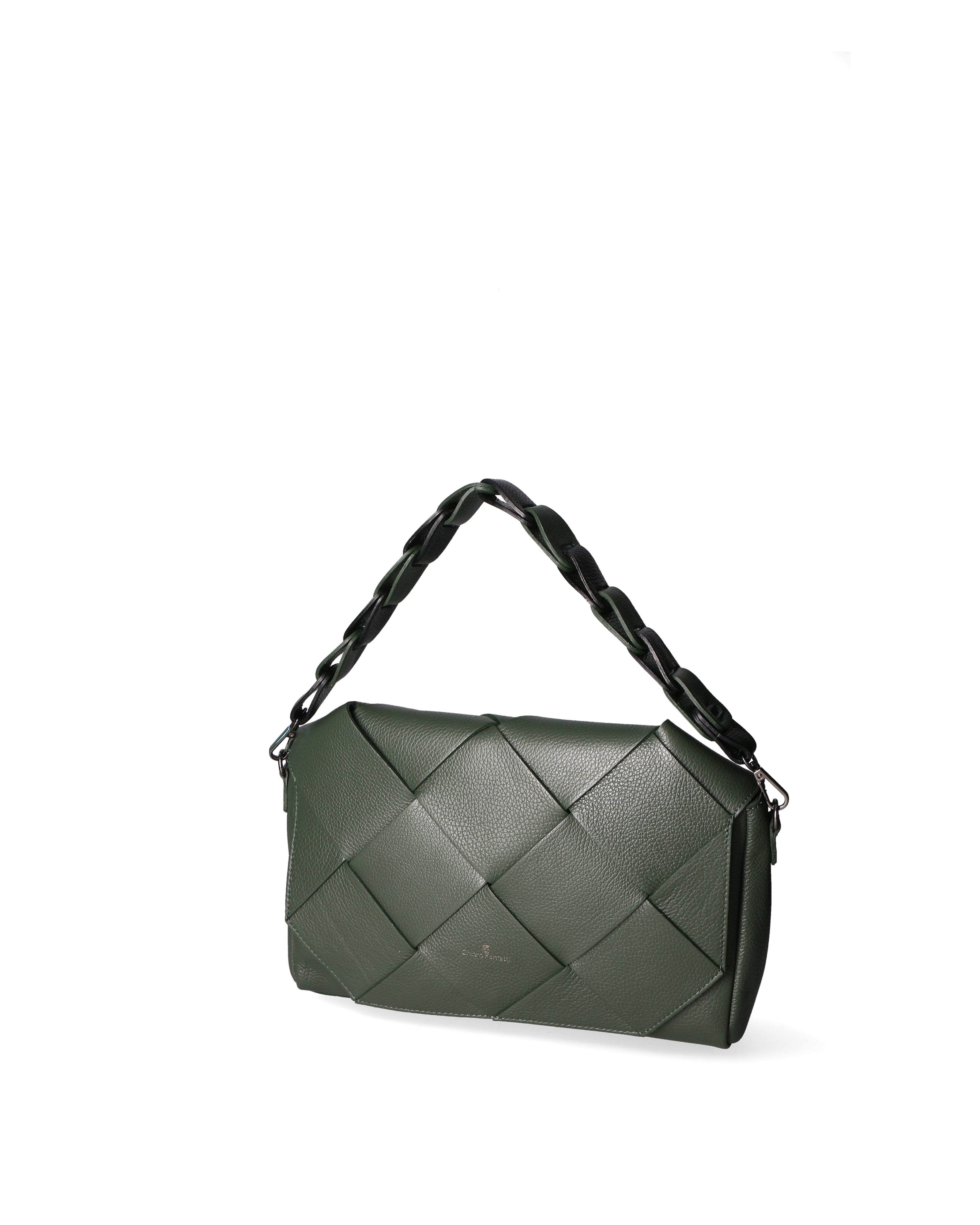 Valenza Ultra Borsa a spalla da donna Vera pelle 04155-D14 VERDE SCURO Chiara Ferretti