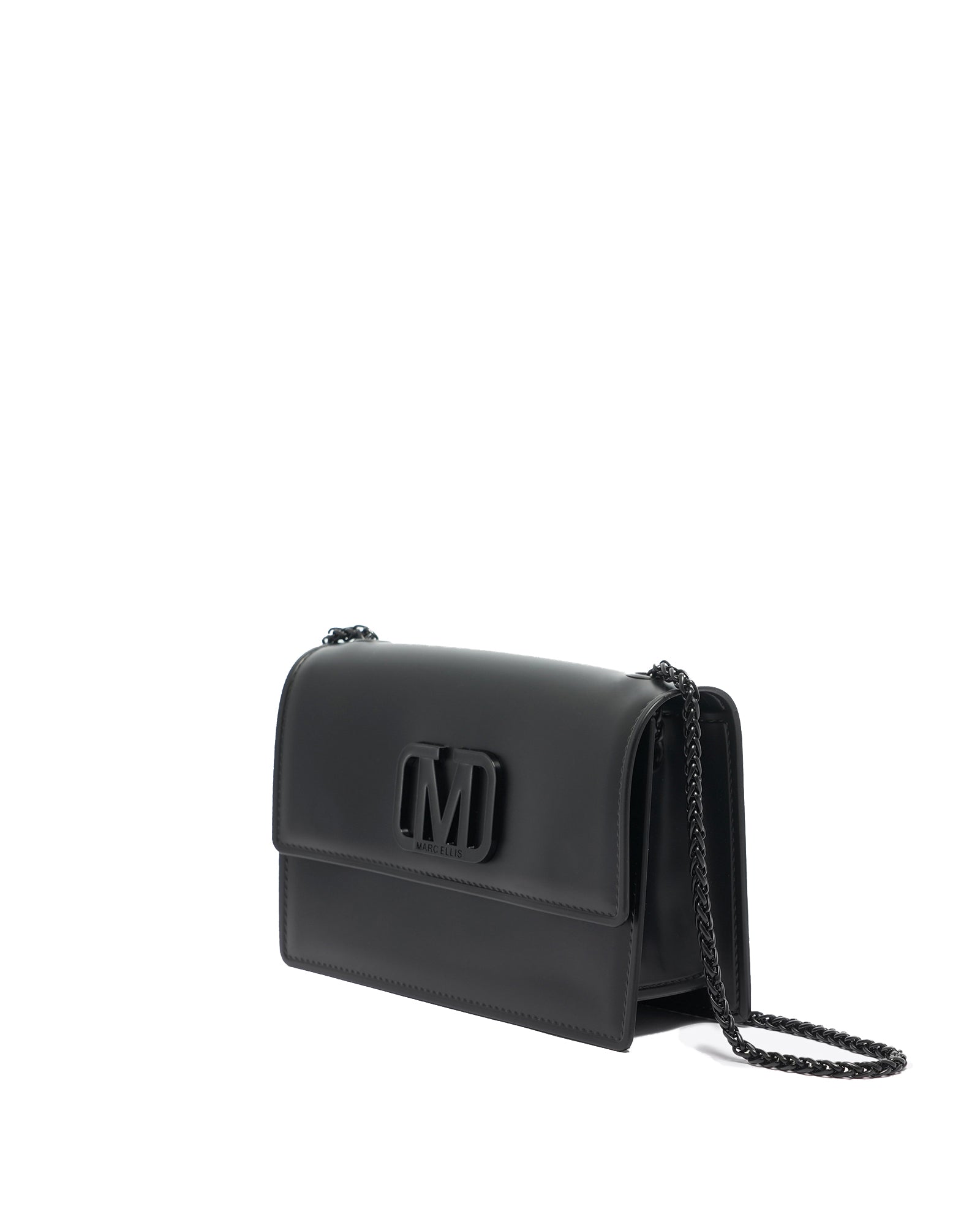 Borsa a mano da donna 100% Pvc FLAT SUPERMEE M-BLACK Marc Ellis