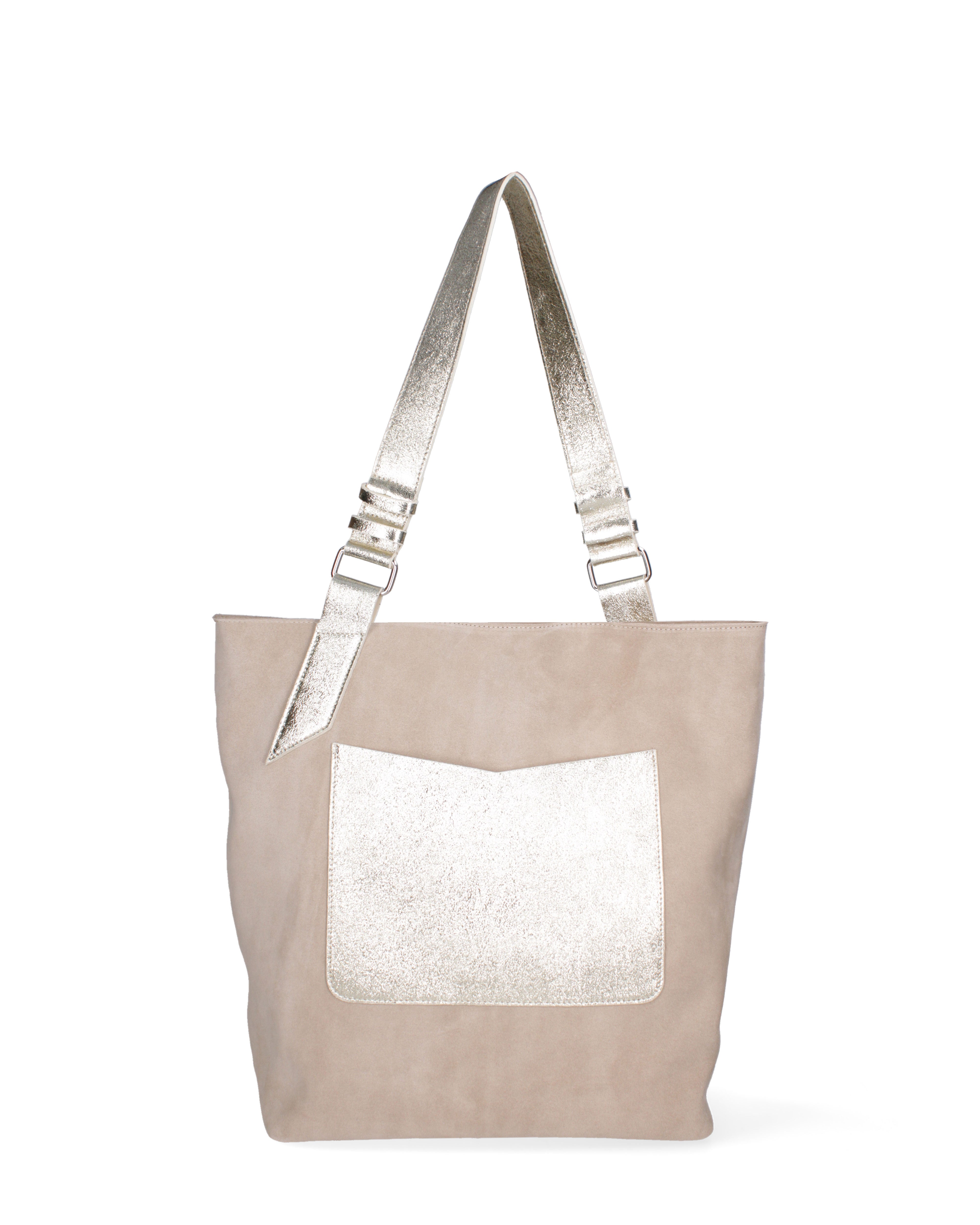 Borsa a spalla da donna Vera pelle 07312-D04 TAUPE+L005 Roberta Rossi