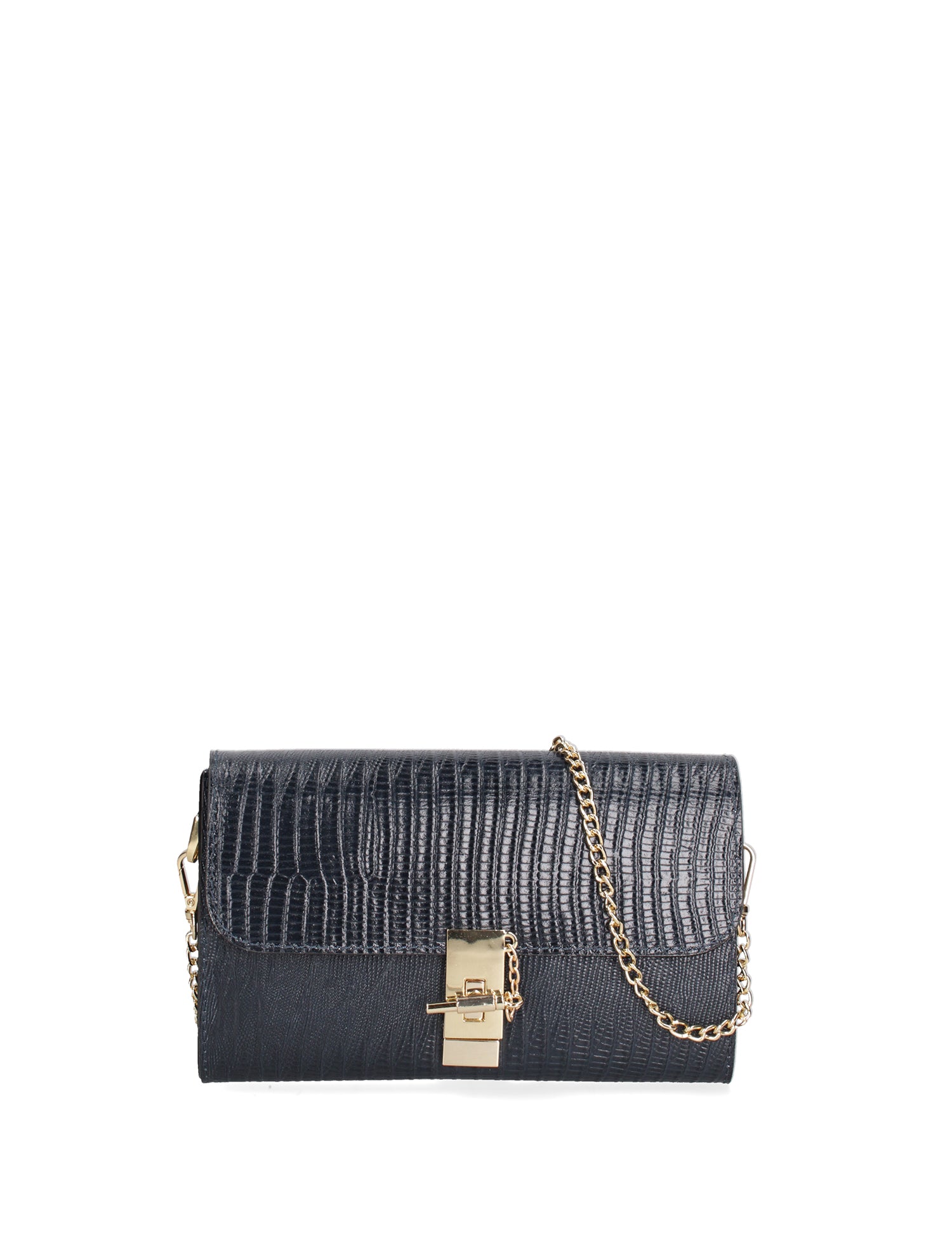 Borsa a tracolla da donna Vera pelle 00734-LU26 BLU SCURO Viola Castellani