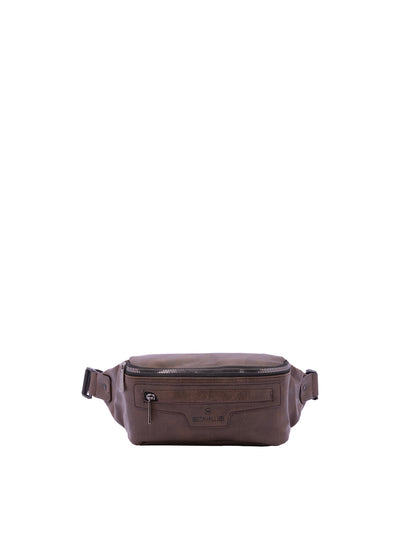 Marsupio da uomo in poliestere Casual BC1410-MARRONE SCURO