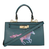 Noel Borsa a mano da donna Vera pelle 04265-D33 PETROLIO Gave Lux