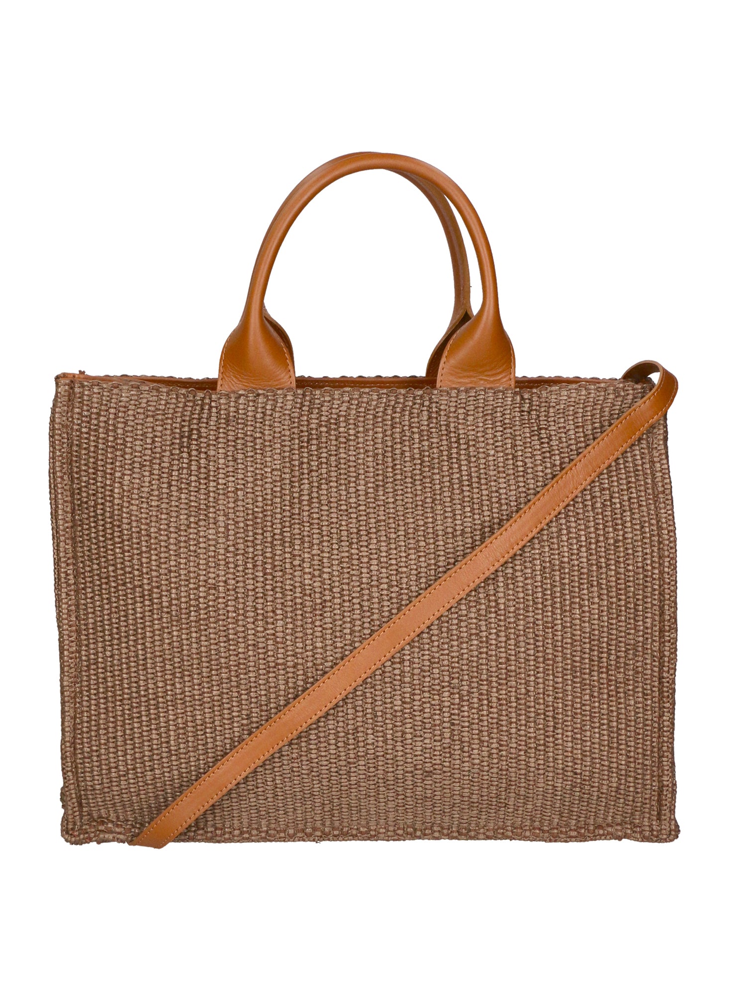 Allison Borsa a spalla da donna Paglia e pelle 05117-25 S17 CUOIO SCURO Gave Lux