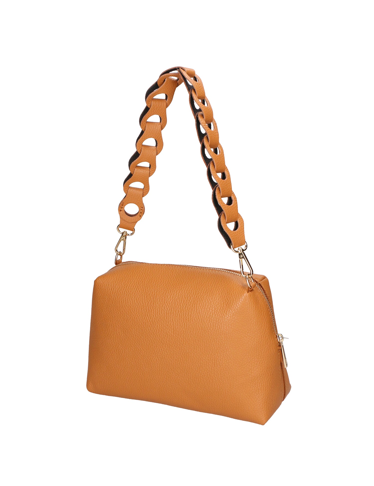 Livia Borsa a spalla da donna Vera pelle 06443-CUOIO COGNAC Gave Lux