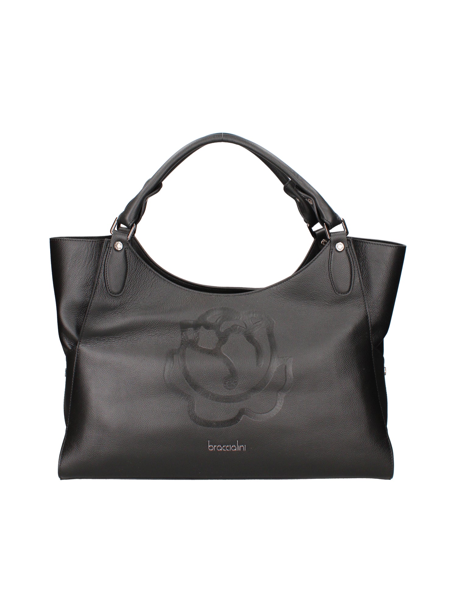 Valoria Elite Borsa a spalla da donna 100% pelle B16242-NERO Braccialini