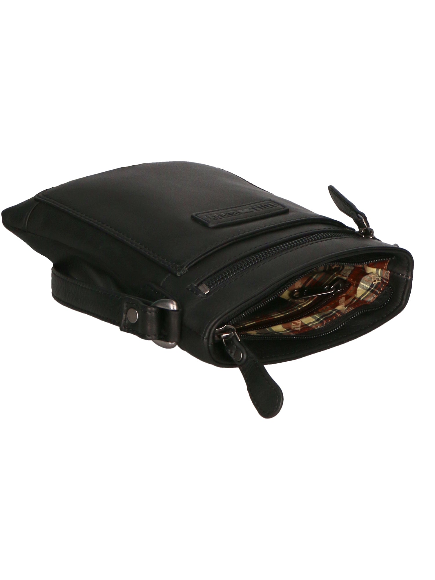 Borsa a tracolla da uomo Vera pelle RFID HILB-3098-NERO Hill Burry