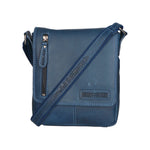 Borsa a tracolla da uomo 100% vera pelle HILB-3069S-BLU Hill Burry