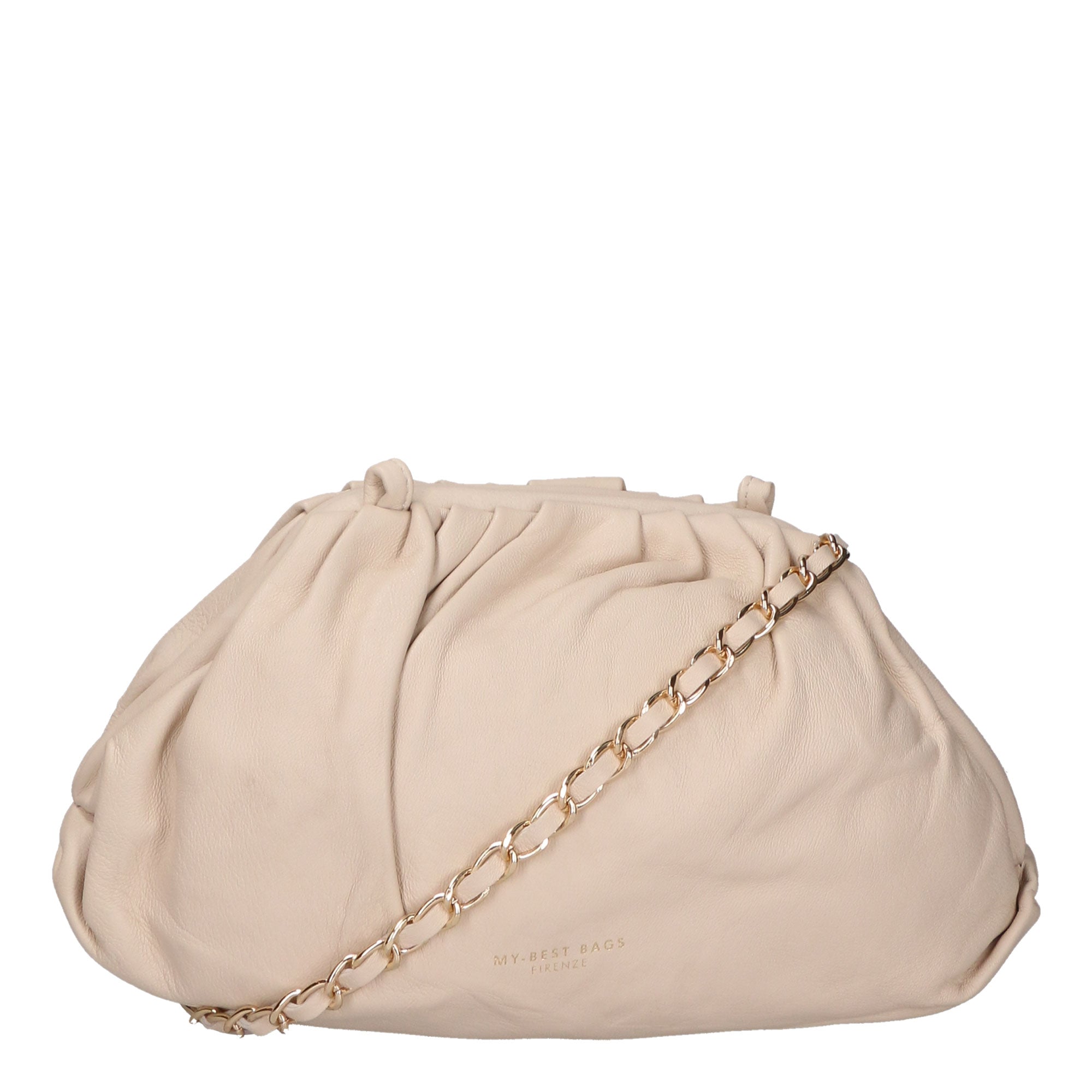 Borsa a mano da donna 100% pelle MYB-6018-FW-TAPIOCA 21 My Best Bag
