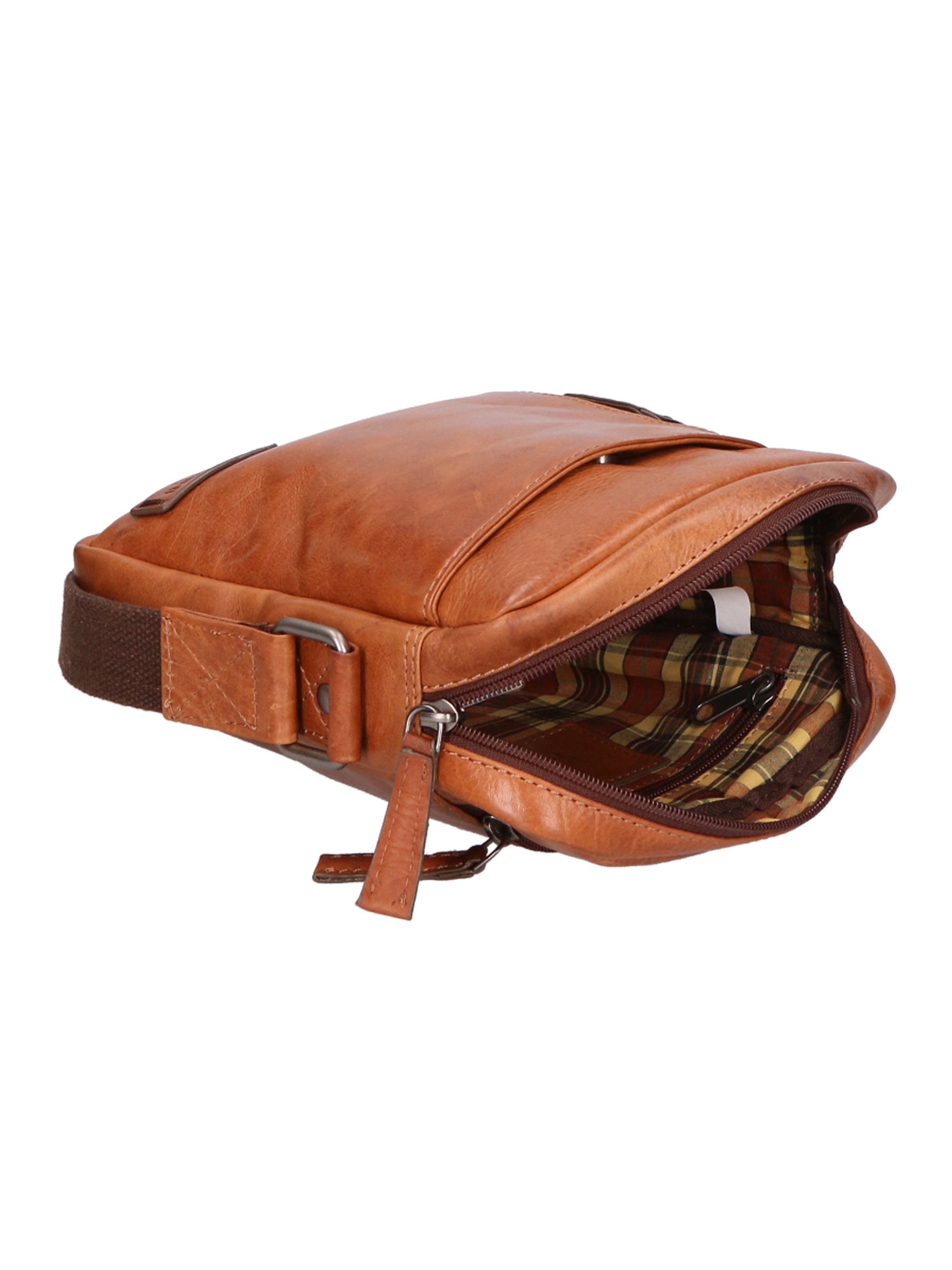 Borsa a tracolla unisex vera pelle Made in Italy SN5862847-TAN Santini Firenze