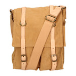 Milena Borsa a tracolla unisex Canvas e vera pelle ZG3009-CUOIO COGNAC Gave Lux