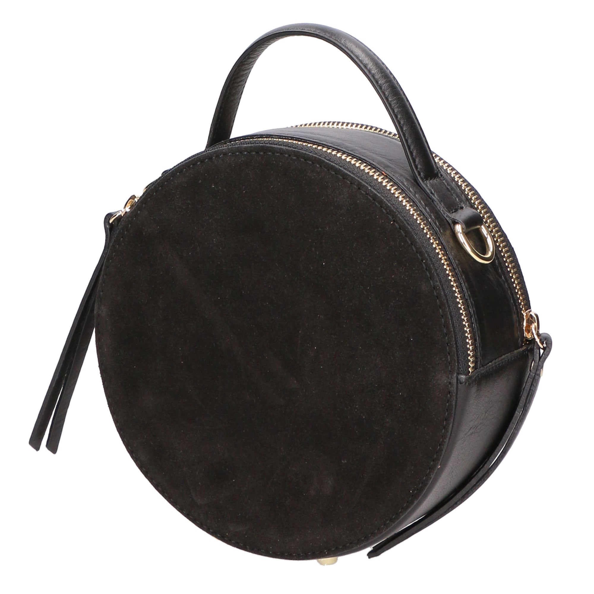 Borsa a mano da donna Pelle scamosciata e ruga MYB-6021-FW-NERO My Best Bag