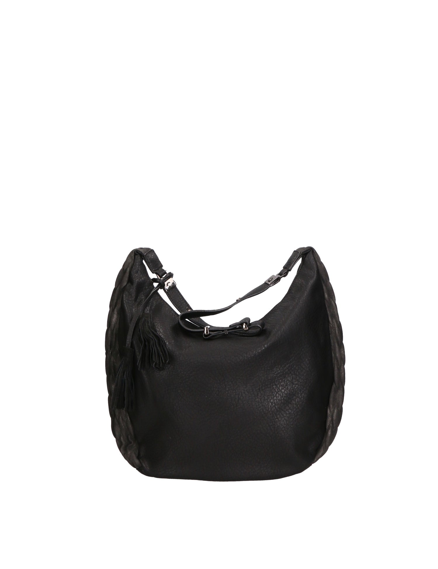 Silvana Elite Borsa a spalla donna Misto nylon e pelle LK0265-NERO Gave Lux