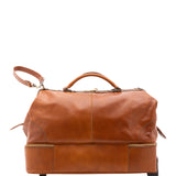 Borsa da viaggio unisex in vera pelle Made in Italy 4084-MIELE Alessia Firenze