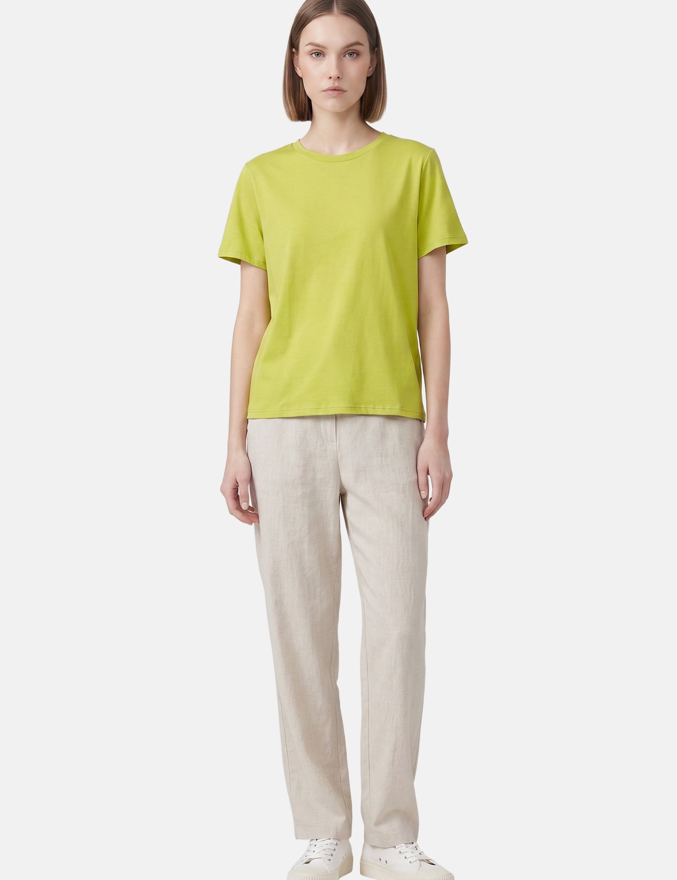 T-shirt in 84% Cotone 16% Elastan Verde