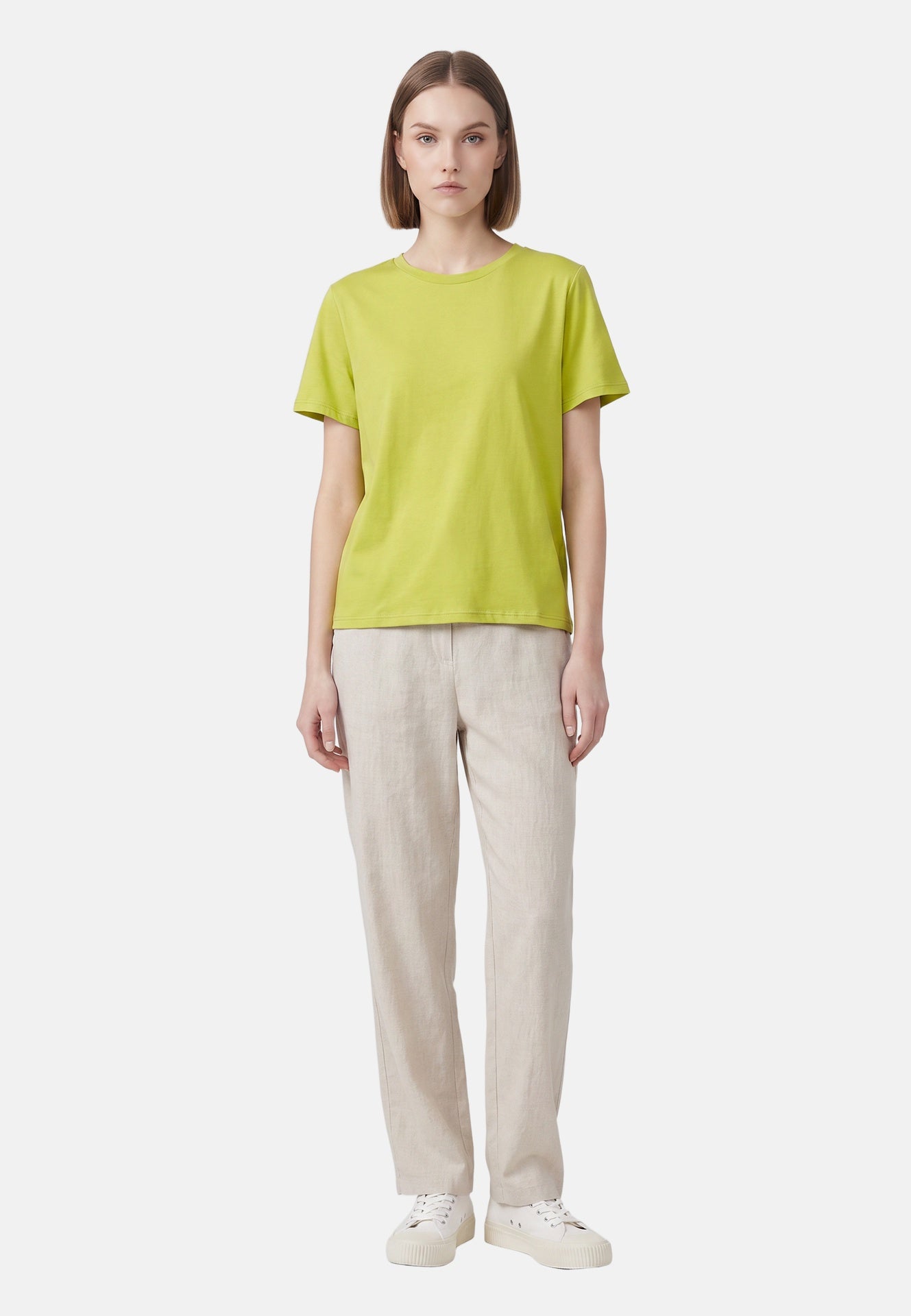 T-shirt in 84% Cotone 16% Elastan Verde