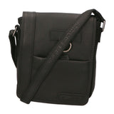 Borsa a tracolla uomo in vera pelle Casual HILB-3057-NERO Hill Burry