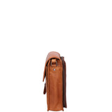 Borsa a tracolla uomo in vera pelle RFID HILB-2632-CUOIO Hill Burry